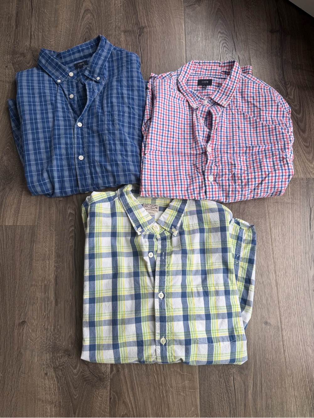 Men’s j. Crew button down casual shirts men’s size XL red yellow blue green